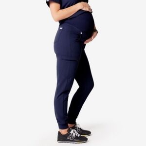 Figs Maternity Zamora Jogger Scrub Pants Navy Blue Size Medium